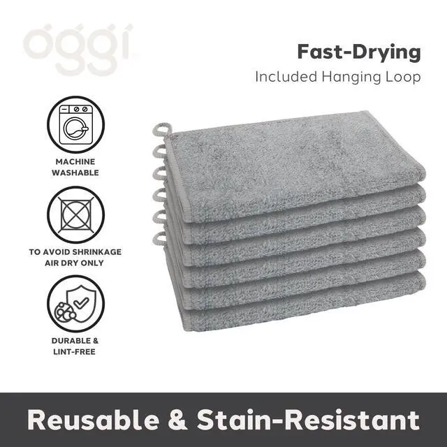 Alt view image 6 of 7 - Bambou Odor-Free Kitchen Washcloths - Natural Kitchen Dish Cloths, 91% Bamboo-Derived Rayon Cellulose Fiber, Reusable, Absorbent, Hygienic, Fast Dry, Durable, Non-Scratch, Lint-Free - 6 pcs, 7x9