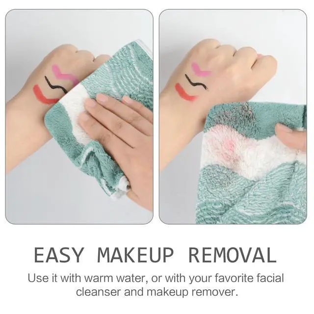 Alt view image 4 of 7 - Absorbent Coral Velvet Washcloth Ultra Soft Microfiber Face Towels 12 x 12 inch Multi-Purpose Face Cloths for Household and Sport