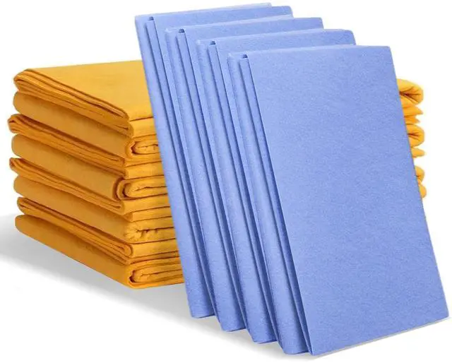 Main image of 8 Pack Super Absorbent Shammy Cleaning Cloths Reusable Non-Woven, Lint-Free & Scratch-Free Towels for Kitchen, Bathroom, Windows, Floors, Car & Pet Cleanups