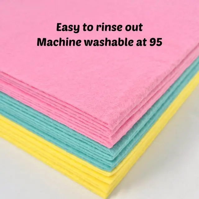 Alt view image 3 of 7 - 12 Pack Large German Universal Household Towels, Ultra Soft Absorbent Reusable Cleaning 3 Color Dishcloths Drying Non-Woven Machine Washable Fabric 15 x 15 in, Cleaning Home Kitchen Pets Polish