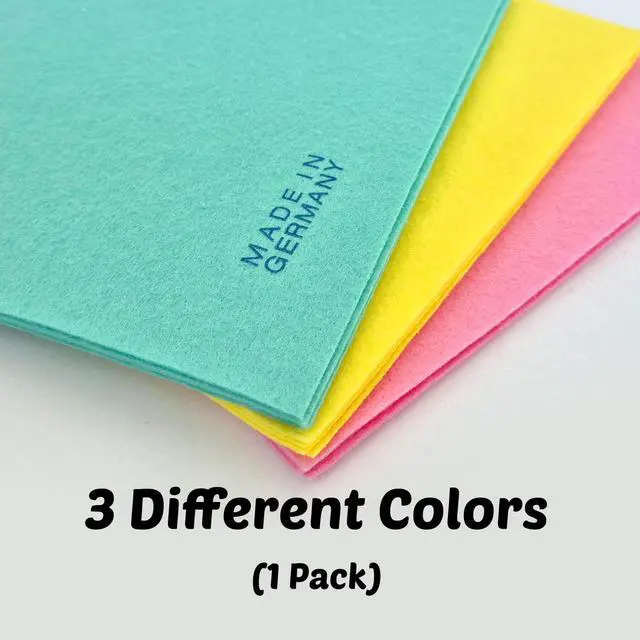Alt view image 5 of 7 - 12 Pack Large German Universal Household Towels, Ultra Soft Absorbent Reusable Cleaning 3 Color Dishcloths Drying Non-Woven Machine Washable Fabric 15 x 15 in, Cleaning Home Kitchen Pets Polish