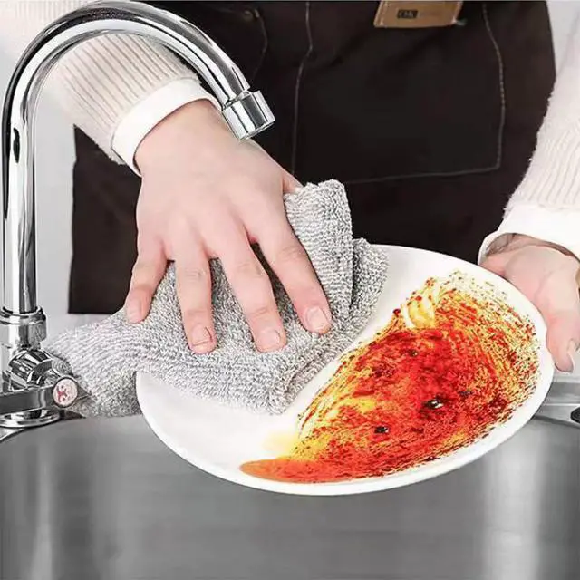 Alt view image 3 of 7 - 20 Pack Kitchen Dish Cloths 10" x 10" Super Soft & Absorbent Coral Velvet Microfiber Cleaning Towels Nonstick Oil Fast Drying Washable Lint-Free Dish Rags Reusable Dishcloths for Household Cleaning