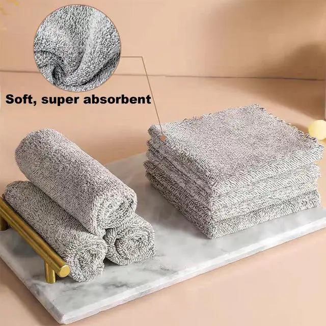 Alt view image 6 of 7 - 20 Pack Kitchen Dish Cloths 10" x 10" Super Soft & Absorbent Coral Velvet Microfiber Cleaning Towels Nonstick Oil Fast Drying Washable Lint-Free Dish Rags Reusable Dishcloths for Household Cleaning