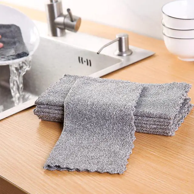 Alt view image 7 of 7 - 20 Pack Kitchen Dish Cloths 10" x 10" Super Soft & Absorbent Coral Velvet Microfiber Cleaning Towels Nonstick Oil Fast Drying Washable Lint-Free Dish Rags Reusable Dishcloths for Household Cleaning