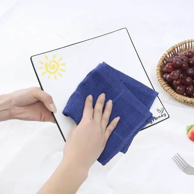 Alt view image 4 of 7 - Dishcloths Kitchen Highly Absorbent Dish Rags 100% Cotton Dish Cloths for Washing Dishes, Cleaning (12pcs Gray)
