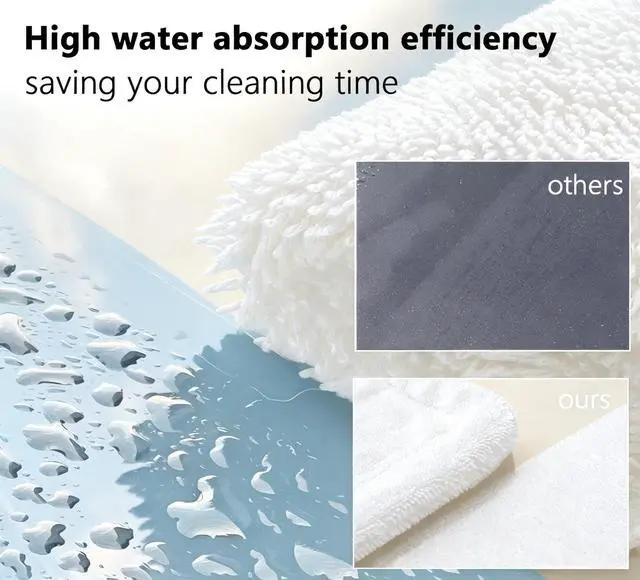 Alt view image 5 of 7 - Shiny Cleaning Cloths White Dual-Sided, Drying Dish Towels, 5pcs 12"x10" Ultra Absorbent Quick Drying Dish Towels, Streak Free Reusable Wash Cloths, Microfiber Lint-Free Wipes for Dishes, Sink & Glass