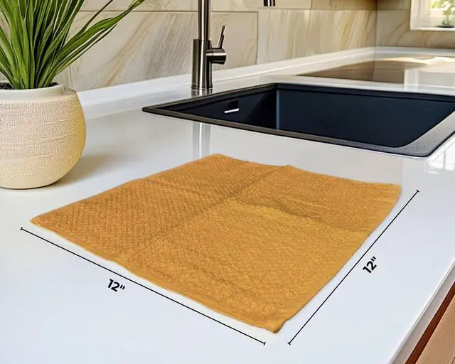 Alt view image 3 of 7 - Absorbent Dish Cloths for Washing Dishes, 12"x12", 8-Pack (Brown)