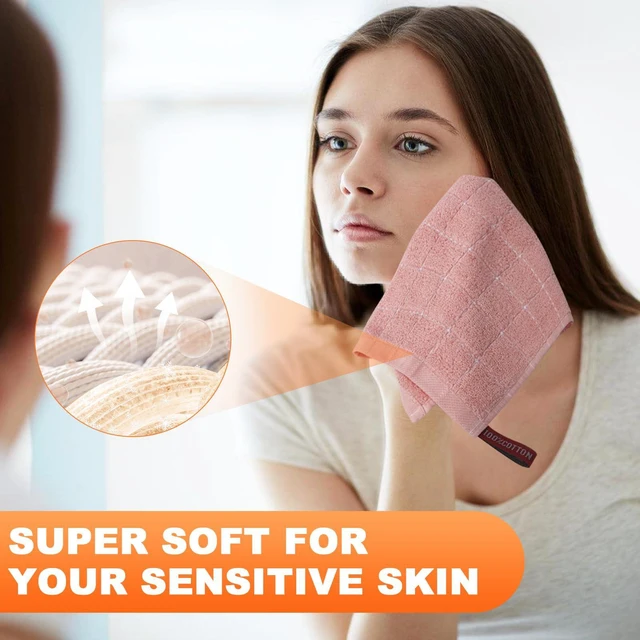 Alt view image 3 of 7 - Wash Cloths 6 Pack 100% Cotton, Soft Absorbent Washcloths for Face & Body, Quick Dry Wash Cloths for Showering, Bathroom Towels, 6 Colors