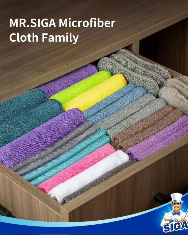 Alt view image 7 of 7 - Waffle Weave Cleaning Cloths, Ultra Absorbent and Lint Free, 6 Pack