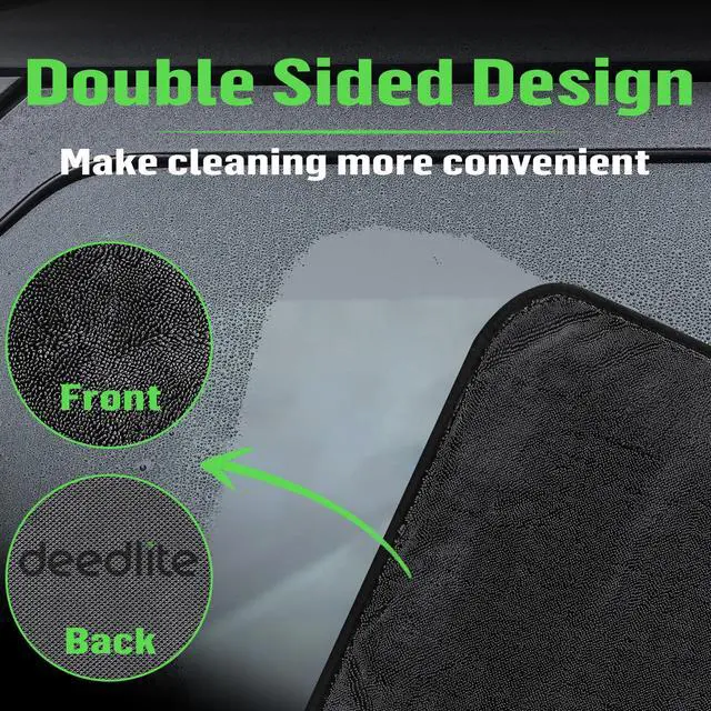 Alt view image 5 of 7 - Bath Wipes Shower Cleaning Cloths, Premium Car Drying Towel | Ultra Absorbent Twisted-Loop Design| Microfiber Towel for Car, Shower Cabin, Household