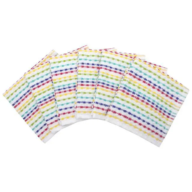 Alt view image 2 of 5 - Pebble Bar Mop Towels: Highly Absorbent and Super Soft, 100% Cotton, Durable Super Absorbent Kitchen Bar Towels for Wiping Tables and Counters, 12x12, 6-Pack, Summer