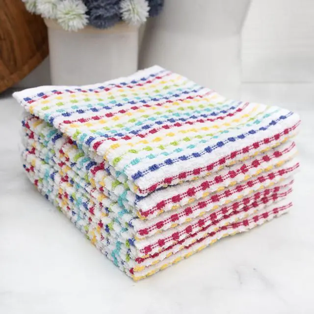 Alt view image 5 of 5 - Pebble Bar Mop Towels: Highly Absorbent and Super Soft, 100% Cotton, Durable Super Absorbent Kitchen Bar Towels for Wiping Tables and Counters, 12x12, 6-Pack, Summer