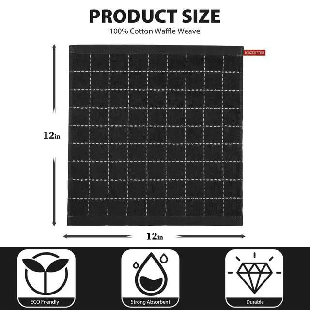 Alt view image 2 of 7 - 6 Pack Terry Kitchen Towels,Dish Cloths for Washing Dishes