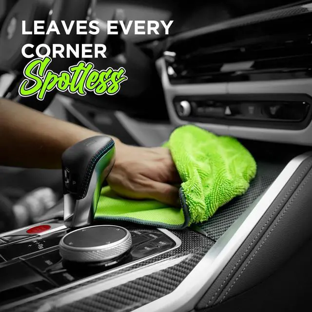 Alt view image 4 of 6 - 6-Pack Microfiber Towels for Cars (16"×12") Ultra Absorbent and Scratch-Free Car Detailing Cleaning Cloth, Trucks, Home Cleaning, Pet Drying, Boats, and Motorcycles, Gift Packed