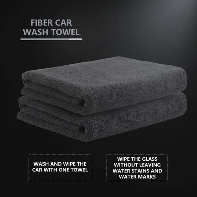 Alt view image 6 of 7 - Microfiber Cleaning Towel, Microfiber Cleaning Cloth for Car Washing, 12 Pack Streak-Free, Ultra Absorbent, Washable for All Purpose Terry Microfiber Towels, 16.1in x 16.1in, 350GSM, Grey-MT038