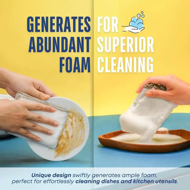 Alt view image 3 of 7 - 6 Pack Cotton Dish Cloths, Ultra Absorbent Quick-Drying Cleaning Cloths, Reusable and Eco-Friendly Dish Rags for Kitchen Use