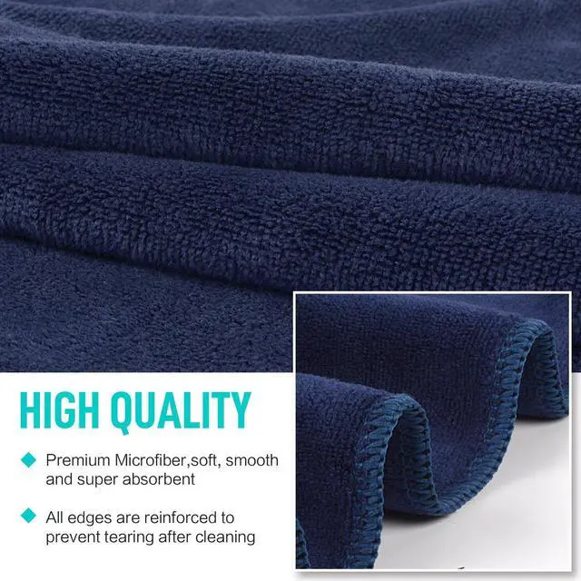 Alt view image 3 of 7 - Microfiber Gym Towels, Workout Sweat Towel 16x32, 3 Pack NavyBlue