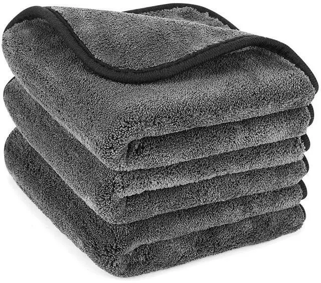 Main image of Microfiber Car Cleaning Cloths, Upgraded 1200gsm Ultra-Thick Cars Drying Towel Microfiber Cloth for Car and Home Polishing Washing and Detailing 16'' x 16''(3 Pack)