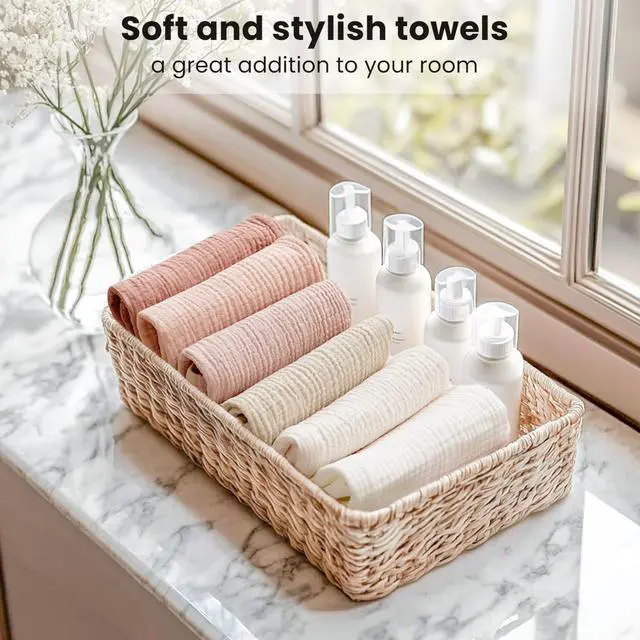 Alt view image 7 of 7 - Pack Face Cloths, 100% Muslin Cotton Wash Cloth for Washing Face