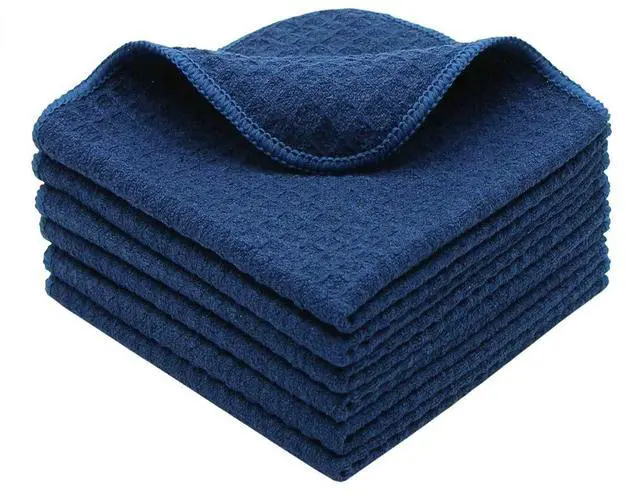 Main image of Microfiber Kitchen Cleaning Cloth, 12inch X 12inch, 6 Pack, Navy Blue
