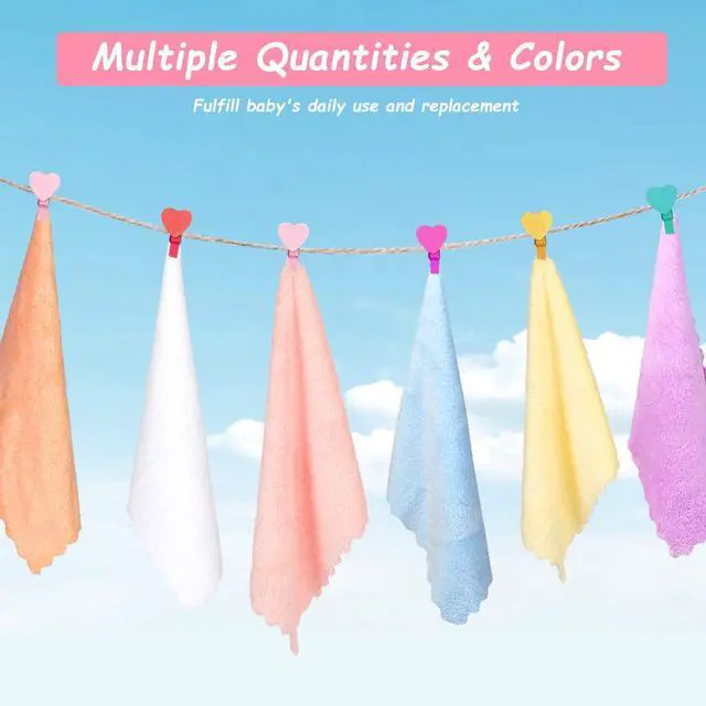 Alt view image 2 of 7 - Baby Washcloths 24-Pack (7''x9''), Microfiber Coral Fleece Baby Towels, Super Soft and Absorbent Wash Cloths for Newborns, Infants and Toddlers, Gentle on Delicate Skin for Face Hands and Body
