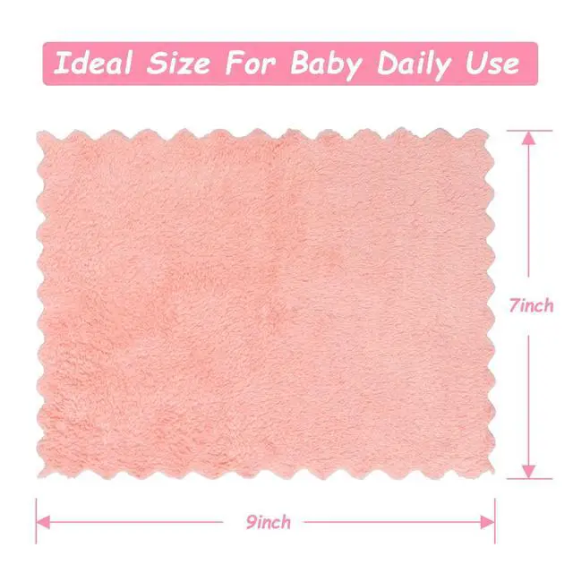 Alt view image 5 of 7 - Baby Washcloths 24-Pack (7''x9''), Microfiber Coral Fleece Baby Towels, Super Soft and Absorbent Wash Cloths for Newborns, Infants and Toddlers, Gentle on Delicate Skin for Face Hands and Body