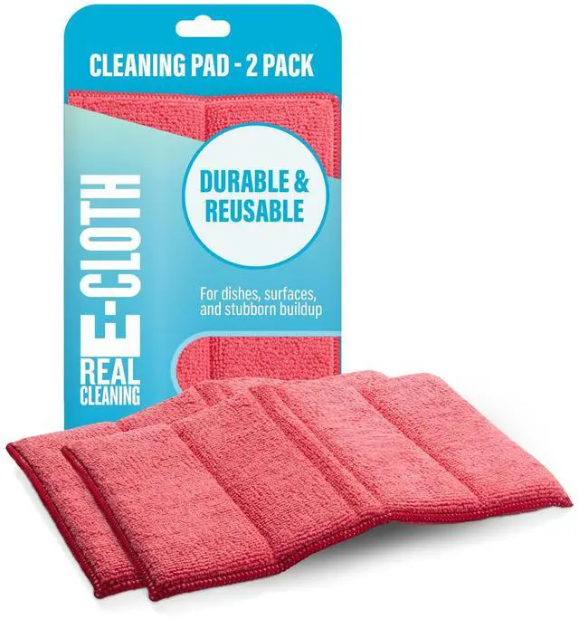 Main image of Cleaning Pad, Premium Microfiber Cleaning Cloth, Perfect Dish, Bathtub, Shower, and Barthroom Scrubber, Washable and Reusable, 100 Wash Guarantee, 2 Pack