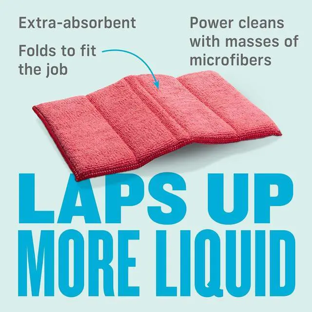 Alt view image 5 of 7 - Cleaning Pad, Premium Microfiber Cleaning Cloth, Perfect Dish, Bathtub, Shower, and Barthroom Scrubber, Washable and Reusable, 100 Wash Guarantee, 2 Pack