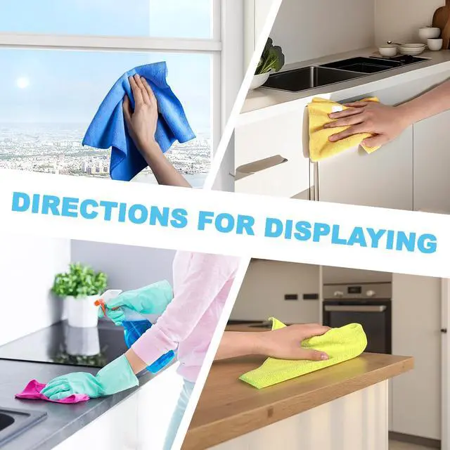 Alt view image 5 of 7 - Microfiber Cleaning Cloth 210GSM High Density, 15 Pack Reusable Cleaning Towels, Ultra Soft Non Abrasive Multipurpose Cleaning Rags for Car Glass Kitchen Bathroom,11.5"x11.5"
