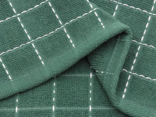 Alt view image 4 of 6 - Terry Dish Rags Cloths, Green Kitchen Dish Towels,12x 12,6 Pack