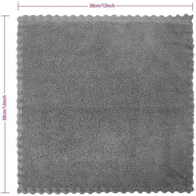 Alt view image 2 of 6 - Baby Washcloths 12 Pack 12x12 Inches Microfiber Coral Fleece Extra Absorbent and Soft for Newborns, Infants and Toddlers-Grey