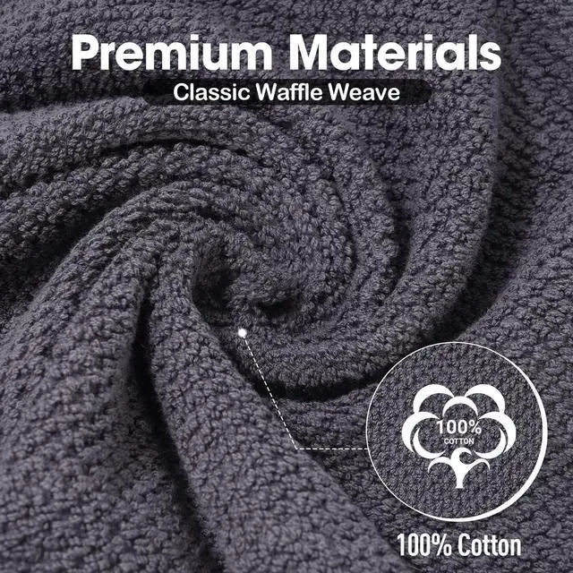 Alt view image 2 of 7 - 100% Cotton Wash Cloth, 12x12 Inch, 6 Pack, 6 Colors