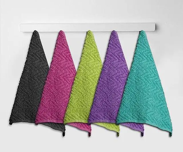 Alt view image 7 of 7 - Zigzag Multicolor Wash Cloths -8 Pack -12" x 12"- Highly Absorbent Soft Washcloths for Face, Gym Towels, Hotel Spa Quality, Reusable & Multipurpose Wash Cloth Towels