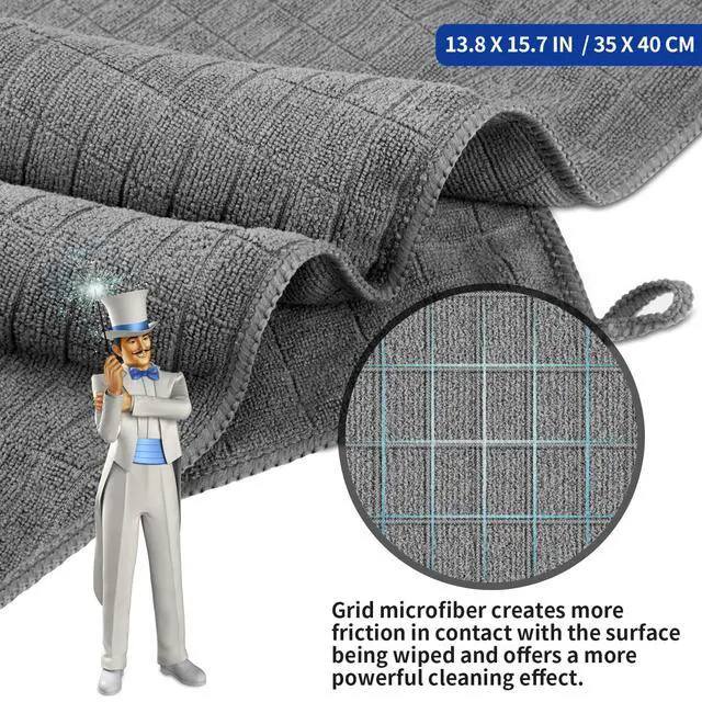 Alt view image 2 of 7 - Microfiber Cleaning Cloths, All Purpose Cleaning Towels, Pack of 6