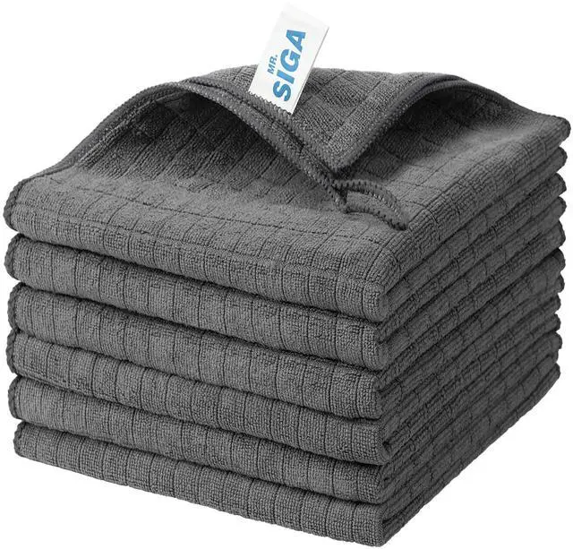 Main image of Microfiber Cleaning Cloths, All Purpose Cleaning Towels, Pack of 6