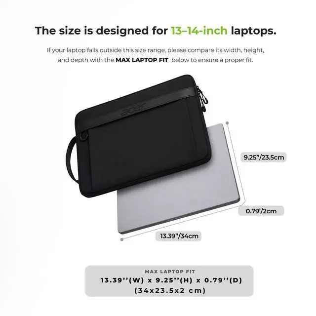 Alt view image 5 of 7 - Laptop Sleeve Case Bag for 13.3-14 inch Laptops, Fits Most of Laptop Models