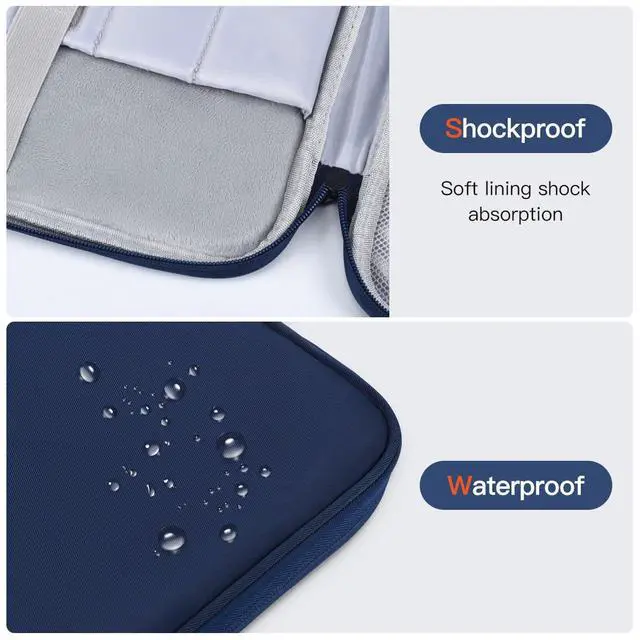 Alt view image 6 of 7 - Protective Laptop Sleeve Bag for MacBook Pro 14 inch with M5 M4 M3 M2 M1 Chips Pro Max A3426 A3427 A3434 A3112 A3401 A3185 A2992 A2442 2026-2021, Apple MacBook Carrying Case with Accessory Pocket-Blue