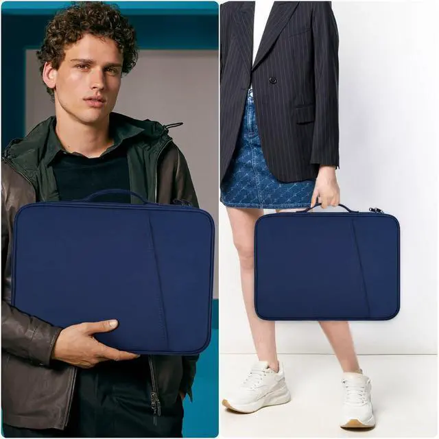 Alt view image 7 of 7 - Protective Laptop Sleeve Bag for MacBook Pro 14 inch with M5 M4 M3 M2 M1 Chips Pro Max A3426 A3427 A3434 A3112 A3401 A3185 A2992 A2442 2026-2021, Apple MacBook Carrying Case with Accessory Pocket-Blue