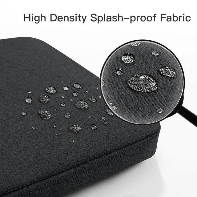 Alt view image 5 of 7 - 360° Protective Laptop Sleeve for 14 inch MacBook Pro M4/M3/M2/M1 Chips Pro/Max A2992 A2918 A2779 A2442 2024-2021, 13 inch Air A2681 A2337 Pro A2686 A2338, Splash-Resistant Case Bag, Black
