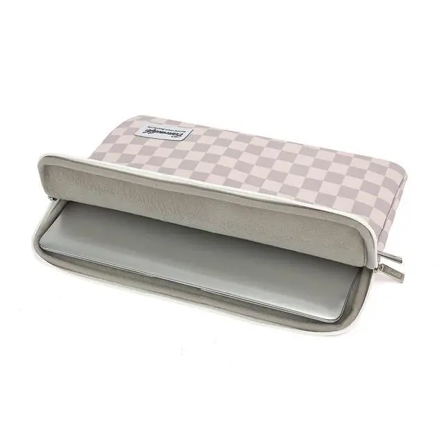 Alt view image 3 of 7 - Neutral Checker Pattern Laptop Sleeve Case Cover with Pocket for MacBook Pro 14 inch and 14 inch-14.4 inch HP, Lenovo, Dell, ASUS, Acer Notebook Computer