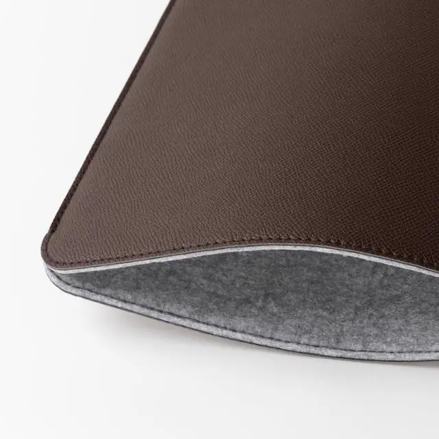 Alt view image 4 of 7 - Laptop Sleeve 14 Inch Precisely Compatible with MacBook Pro M5 M4 M3 M2 Pro/Max 2026-2021, Faux Leather Cover Case, 14 in, Coffee