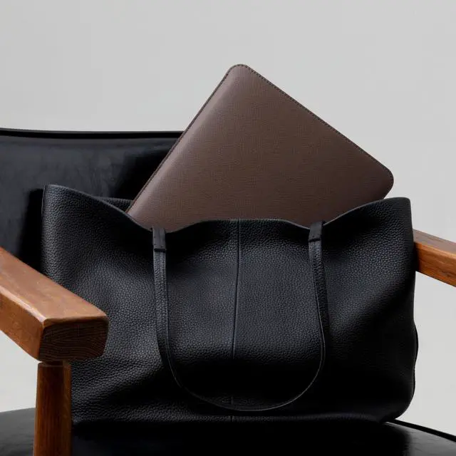 Alt view image 6 of 7 - Laptop Sleeve 14 Inch Precisely Compatible with MacBook Pro M5 M4 M3 M2 Pro/Max 2026-2021, Faux Leather Cover Case, 14 in, Coffee