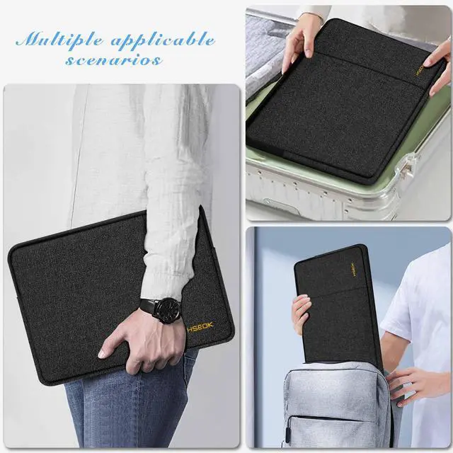 Alt view image 5 of 6 - Laptop Case 13.3 14 inch Sleeve with Additional Case Compatible with MacBook Pro/Neo 14 inch M5/M4/M3/M2/M1 All Model of 13.3 Inch Mac Air/Pro, XPS 13 14 and More 13.3"-14" Notebooks,Black