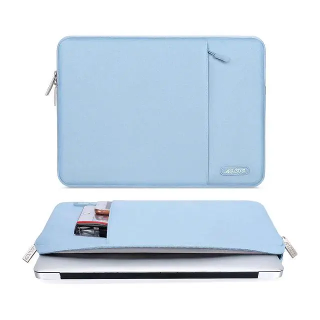 Alt view image 2 of 6 - Laptop Case 14 inch, 14 inch Laptop Sleeve Compatible with HP Lenovo Dell ASUS Acer, HP Stream, Dell Latitude, Lenovo IdeaPad, Polyester Vertical Computer Sleeve Bag with Pocket, Air Blue