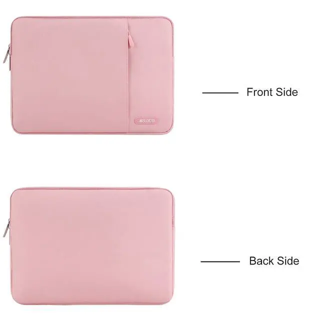 Alt view image 2 of 7 - Laptop Case 14 inch, 14 inch Laptop Sleeve Compatible with HP Lenovo Dell ASUS Acer, HP Stream, Dell Latitude, Lenovo IdeaPad, Polyester Vertical Computer Sleeve Bag with Pocket, Pink