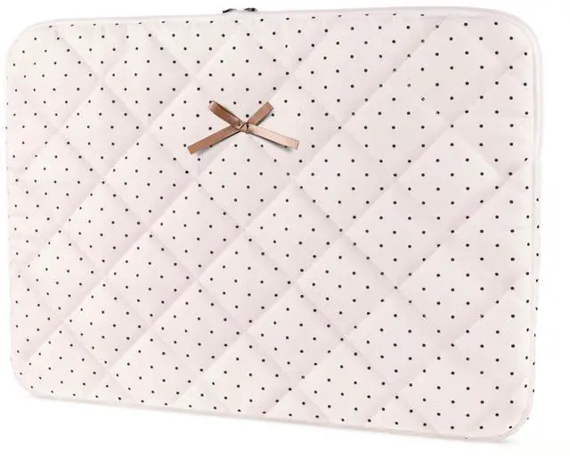 Main image of Cute Bow Laptop Sleeve 14 Inch for 14" MacBook, Puffy Quilted Laptop Case Computer Cover for 14" MacBook, Hp, Dell, Lenovo, Acer, Chromebook