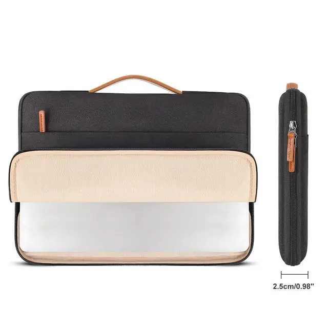 Alt view image 4 of 7 - Laptop Case Sleeve Protective Cover Compatible with MacBook Air 13 M4 M3 M2,MacBook Pro M2 M1,iPad Air/Pro,13 inch Dell,Lenovo, HP,Asus,Waterproof Computer Cases Bag with Handle,Black