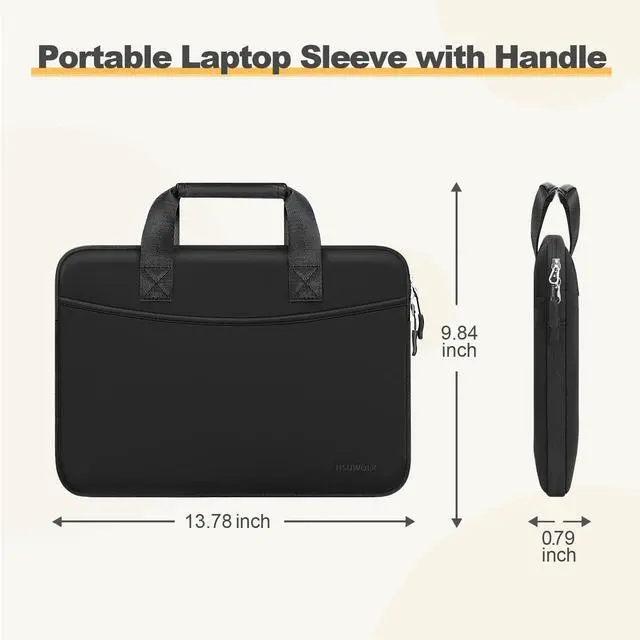 Alt view image 5 of 7 - Laptop Case 13.3 inch,13-13.3 inch Laptop Sleeve Bag,Black