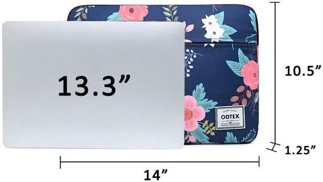 Alt view image 7 of 7 - Laptop Sleeve Bag Water-Resistant Protective Case Bag Compatible with MacBook Pro/Air 13 inch and 13 inch-14 inch Dell HP Surface Book Chromebook Notebook