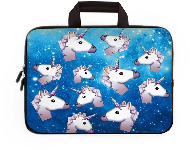 Main image of 14 15 15.4 15.6 inch Laptop Handle Bag Computer Protect Case Pouch Holder Notebook Sleeve Neoprene Cover Soft Carrying Travel for Dell Lenovo Toshiba HP Chromebook ASUS Acer (Blue Unicorn)